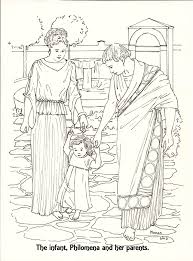 St. Philomena. A page to colour. The infant, Philomena and her ...
