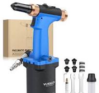 Lightweight Air Rivet Gun Set 2.42 lbs 3/32", 1/8", 5/32", 3/16" Pneumatic  Rivet Gun NPT 1/8", Pulling pressure 2205 lbf Riveter Tool