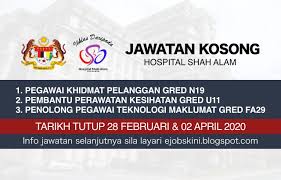 One medicare sarawak jobs vacancies 2016. Jawatan Kosong Hospital Shah Alam 2020