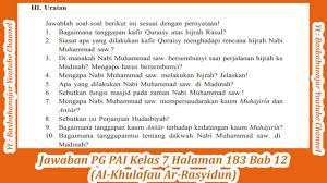 Zakat merupakan salah satu kewajiban bagi umat islam. Jawaban Esai Pai Kelas 7 Halaman 170 Bab 11 Hijrah Ke Madinah Sebuah Kisah Yang Membanggakan Youtube