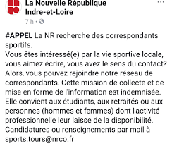 Les stages sont de nouveau ouverts aux inscriptions. Fred Launay On Twitter La Nouvelle Republique Recherche Des Correspondants Sportifs Sur Tours Et L Indre Et Loire N Hesitez Pas A Candidater Si Vous Etes Passionnes De Sports Foot Handball Etc Et Que Vous Aimez