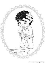 Lots of children's favorite characters in cartoons are princesses. Moana Little Baby Princess Coloring Pages Printable