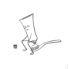 Toothpaste Funny Doodles Line Art Drawings Mini Drawings