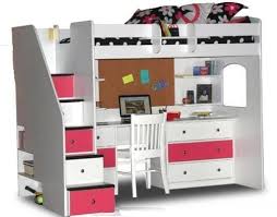 Harper&bright designs twin loft bed w/ desk for kids teens sturdy side angled ladder wood loftbed. Top Bunk Bed With Desk Underneath Ideas On Foter Bunk Beds With Stairs Loft Bed Bed With Desk Underneath