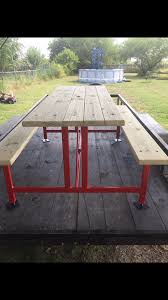 6 Steel Frame Picnic Table Metal Picnic Tables Welded Furniture Pallet Deck Furniture