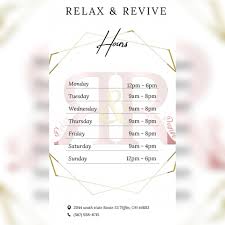 📢 Relax & Revive Hours...