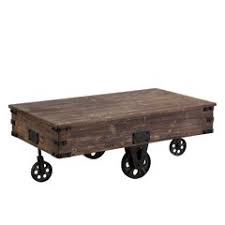 Refresh your living room with the urban railroad cart coffee table and add a solid wood accent table with plenty of rustic charm. Railroad Cart Coffee Table Wayfair