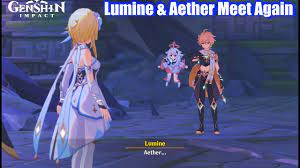Genshin impact lunime x zhongli. Genshin Impact Aether Meets Lumine Again After Losing Her Reunion Youtube