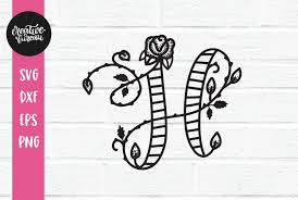 Download Floral Monogram Svg Letter H Svg Alphabet Svg 327320 Svgs Design Bundles