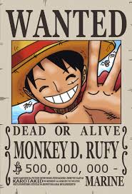 Brook's wanted poster (as soul king brook). Rufy Dressrosa Wanted Poster 500 000 000 Berry By Karotakid Luffy One Piece Anime One Piece Ace
