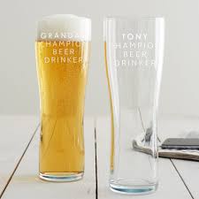 Create a unique personalised gift with your favourite photo and text, order now! Personalised Champion Beer Drinker Pint Glass Becky Broome Becky Broome