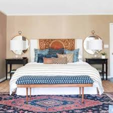 Ralene queen upholstered bed with storage footboard. End Of Bed Benches Emily Henderson