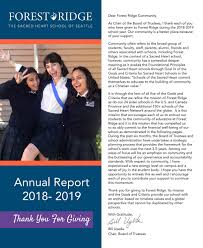 18-19 Annual Report by Forest Ridge School