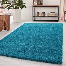 120 x 170 cm , florhöhe: Ayyildiz Teppich Hochflor Shaggy Teppich Langflor 5 Einfarbig Wohnzimmer Polypropylen Turkis 120 X 170 Amazon De Kuche Haushalt
