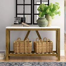 Joss Main Abancourt 54 Solid Wood Console Table Farmhouse Console Table Wood Console Table Wood Console