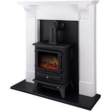 Try our beautiful range of fireplace suites to inject warmth & character into your living room. Adam Harrogate Electric Fireplace Suite With Hudson Electric Stove In Black 14987 Appliances Direct