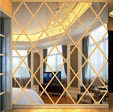 The wall mirror makes it the perfect size to stand out in multiples of two or three in a beautiful space. Alrens Tm 100cm X 200cm Geometric Diamond Pattern Art 3d Mirror Wall Stickers Diy Acrylic Wall Decor Living Room Bathroom Dining Room Decals Home Decoration Removable Buy Online In United Arab Emirates At