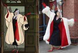 Black dress from closet + wig + most fabulous faux fur you can grab. Den Exzentrischen Look Von Cruella De Vil Zu Fasching Nachmachen Vintage Halloween Kostume Cruella De Vil Kostum Kostume Selber Machen