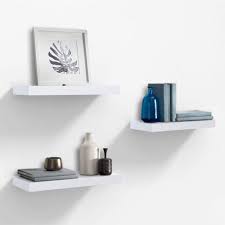 Choose from contactless same day delivery, drive up and more. Amazon Com Ahdecor White Floating Wall Mounted Shelves Set Of 3 Display Ledge Shelves Wide Panel For Bedroom Office Kitchen Living Room 5 9 Deep Home Kitchen