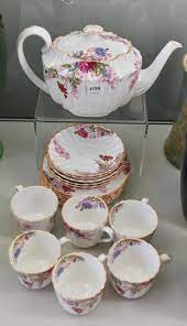 Sold Price A Spode Chelsea Garden Tea Set For Six Including Trios And Teapot March 4 0119 12 00 Pm Aedt Tea Pots Tea Spode