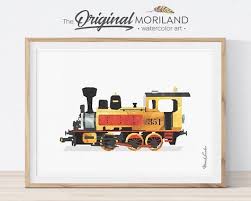 Steam Locomotive Print Train Printable Steam Engine Art Etsy Train Nursery Decor Train Wall Art Transportation Nursery