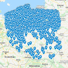 Poland cities map showing poland major cities, towns, country capital and country boundary. Map Of Every City Town And Village In Poland With Owo In Its Name Poland