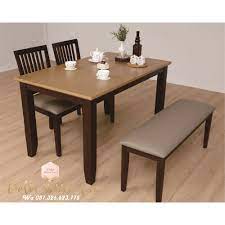 Terlebih banyak diburu oleh para pembeli yang memiliki. Set Meja Makan Modern Minimalis Kayu Jati Natural Salak Finish Shopee Indonesia