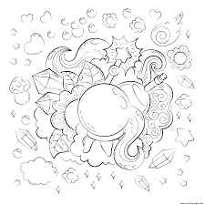 Letter n with animals inside coloring sheet for adults. Cartoon Doodle Illustration Magic Pattern For Adult Coloring Pages Printable