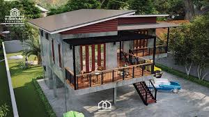 แบบบ านโมเด ร นลอฟท สองช น ล กษณะบ านออกแบบแนวลอฟท ผน งป นเปล อย ต วบ านสองช นใต ถ นส งช นล างโล ง ใช เป นพ นท ฟาร มเฮาส สม ยใหม บ านสไตล ค นทร บ านในฝ น