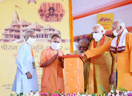 Unlike those with opeds in indian express who think they won't find ram in this ram temple, there are millions who will, for whom this is not about yet another temple for ram, but about an assertion of their identity. Datei Narendra Modi Unveiling The Plaque To Lay The Foundation Stone Of Ram Janmabhoomi Mandir In