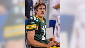 The packers have added a new piece to their offense: Aaron Rodgers Mustache Aficionado