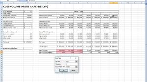 Cost Volume Profit Analysis In Excel Easy Youtube