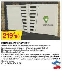 Portail pvc 3m leroy merlin. Offre Portail Pvc Aydat Chez Bricomarche
