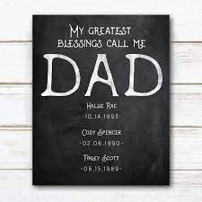 Personalized Gifts For Dad Kid S Names And Birthdates In The Art Personal Prints