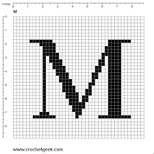 free filet crochet charts and patterns letter m filet