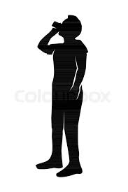 Person Drinking Silhouette Silhouette Stock Vector Colourbox Silhouette of man drinking water from bottle flow vector. person drinking silhouette silhouette