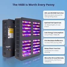 Chip on a board leds reduce the loss of power through circuit boards sending power to each led in a grow light array. Buy Viparspectra 600w Led Grow Light With Daisy Chain Veg And Bloom Switches Full Spectrum Plant Growing Lights For Indoor Plants Veg And Flower Online In Kazakhstan B019etlc7m