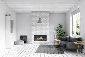 A scandinavian living room, although minimal, is very inviting. Modern Scandinavian Style Living Room Interior Design Stock Photo Picture And Royalty Free Image Image 118854794