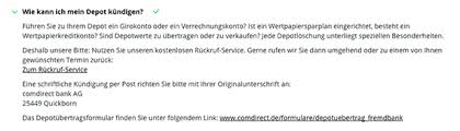Comdirect bank ag, 25449 quickborn. Comdirect Depot Kundigen Kundigung Schreiben Konto Auflosen
