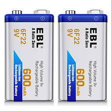 Ebl 600mah 9 Volt Li Ion Rechargeable 9v Batteries Lithium