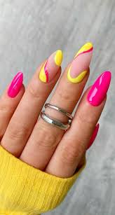 Gorgeous coffin nail design ideas in white and silver. Summer Nail Designs You Ll Probably Want To Wear Hot Pink And Yellow Nails