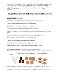 Respond to the questions and prompts in the orange boxes. Balancing Chemical Equations Gizmo Answer Key Activity B Gizmos Part Ii Chemical Reactions Chemical Education Xchange Balance And Classify Five Types Of Chemical Reactions Luww Runk