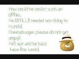 The Veggie Tales Cheeseburger Song Lyrics I Love Cheeseburgers So I Love This Song Its Pretty Funny Veggie Tales Songs Veggie Tales Songs