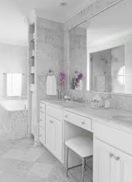 Beautiful Marble Master Bathroom With White Bathroom Cabinets Walker Zanger S Statuariet Bathroom Vanity Designs White Vanity Bathroom Bathroom Remodel Master