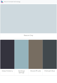 Beacon Gray Deep Mulberry Saratoga Springs Woodcliff Lake Midnight Blue Spring Interiors Paint Colors Benjamin Moore Spring Painting
