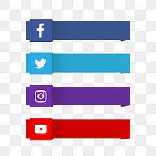 Modern Social Media Lower Third With Logo Logo Clipart Modern Banner Png And Vector With Transparent Background For Free Download In 2021 Social Icons Social Media Social Media Icons