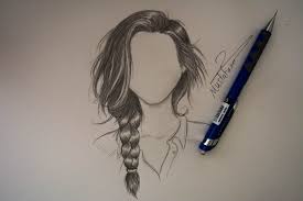 رسم الشعر بالرصاص بتسريحة الظفيرة How To Draw Hair Art Drawings Easy Drawings