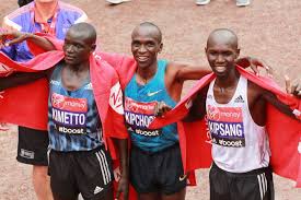 Eliud kipchoge (born november 5, 1984) is famous for being runner. Eliud Kipchoge Wilson Kipsang And Dennis Kimetto After The London Marathon Abc News Australian Broadcasting Corporation