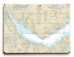 Nc Neuse River Upper Bay River Nc Nautical Chart Sign