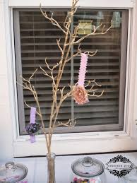 I Love This Shabby Chic Baby Shower Idea Have Your Guest Hang Their Flower Headbands They Created On Coral Baby Showers Elegant Baby Shower Twins Baby Shower